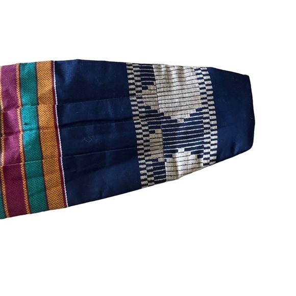 EMBROIDERED Fabric Adjustable Pleated Multicolor Cummerbund One Size Fits Most - Picture 5 of 7